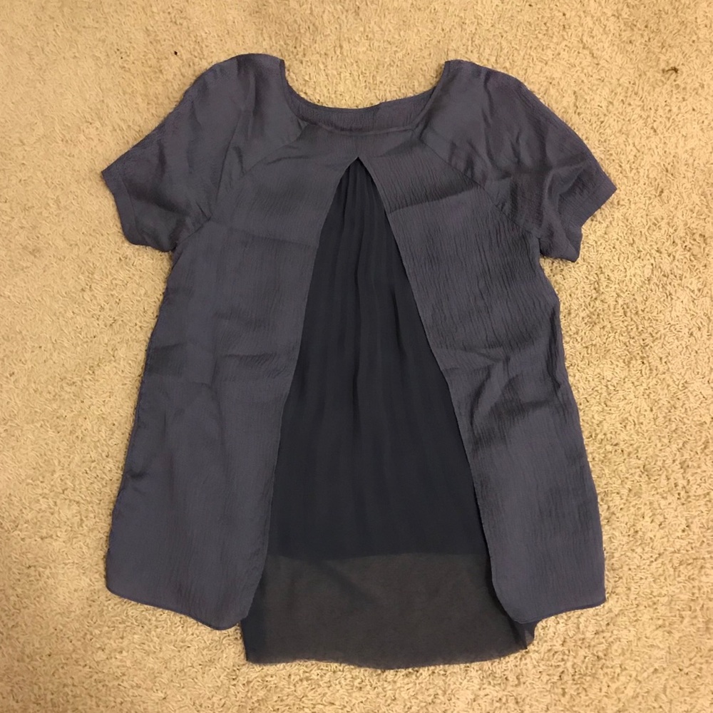 Rebecca Taylor short sleeve silk blouse
